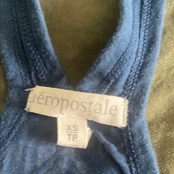 Aeropostale Blue Relaxed Sleeveless Tank Top - Picture 2 of 5
